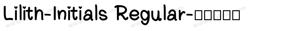 Lilith-Initials Regular字体转换